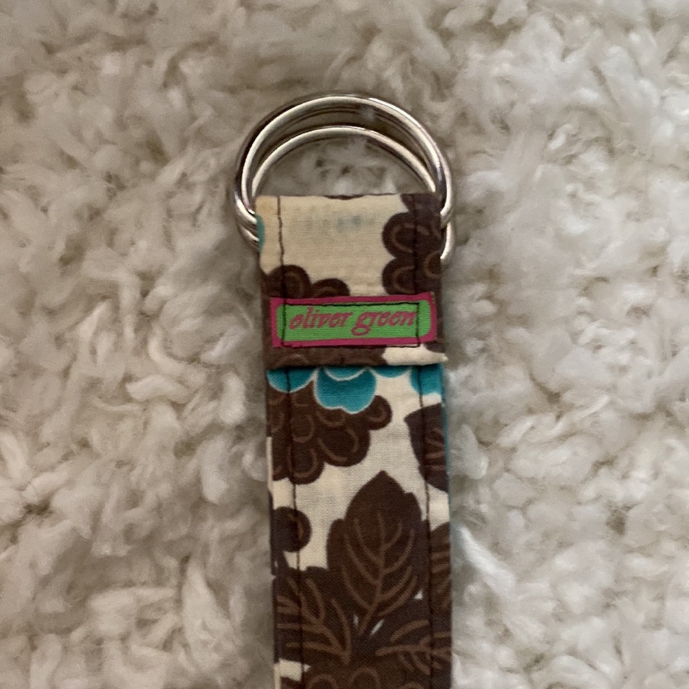 Oliver Green Handmade Preppy Floral D Ring Fsbric Belt - Picture 3 of 10